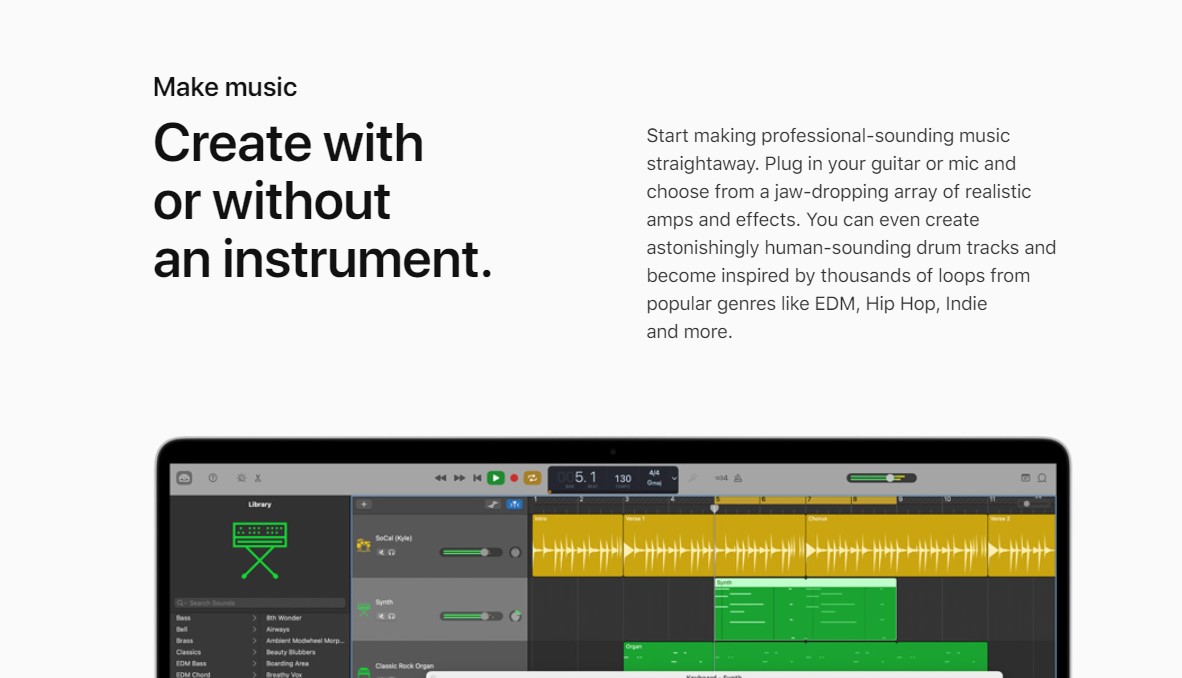 Get feedback from a vast remote working audience about GarageBand