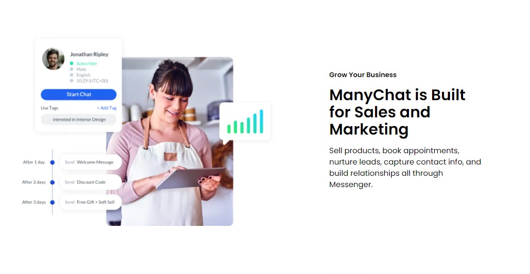 Find pricing, reviews and other details about Manychat