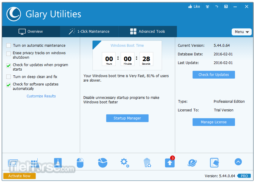Find pricing, reviews and other details about Glary Utilities