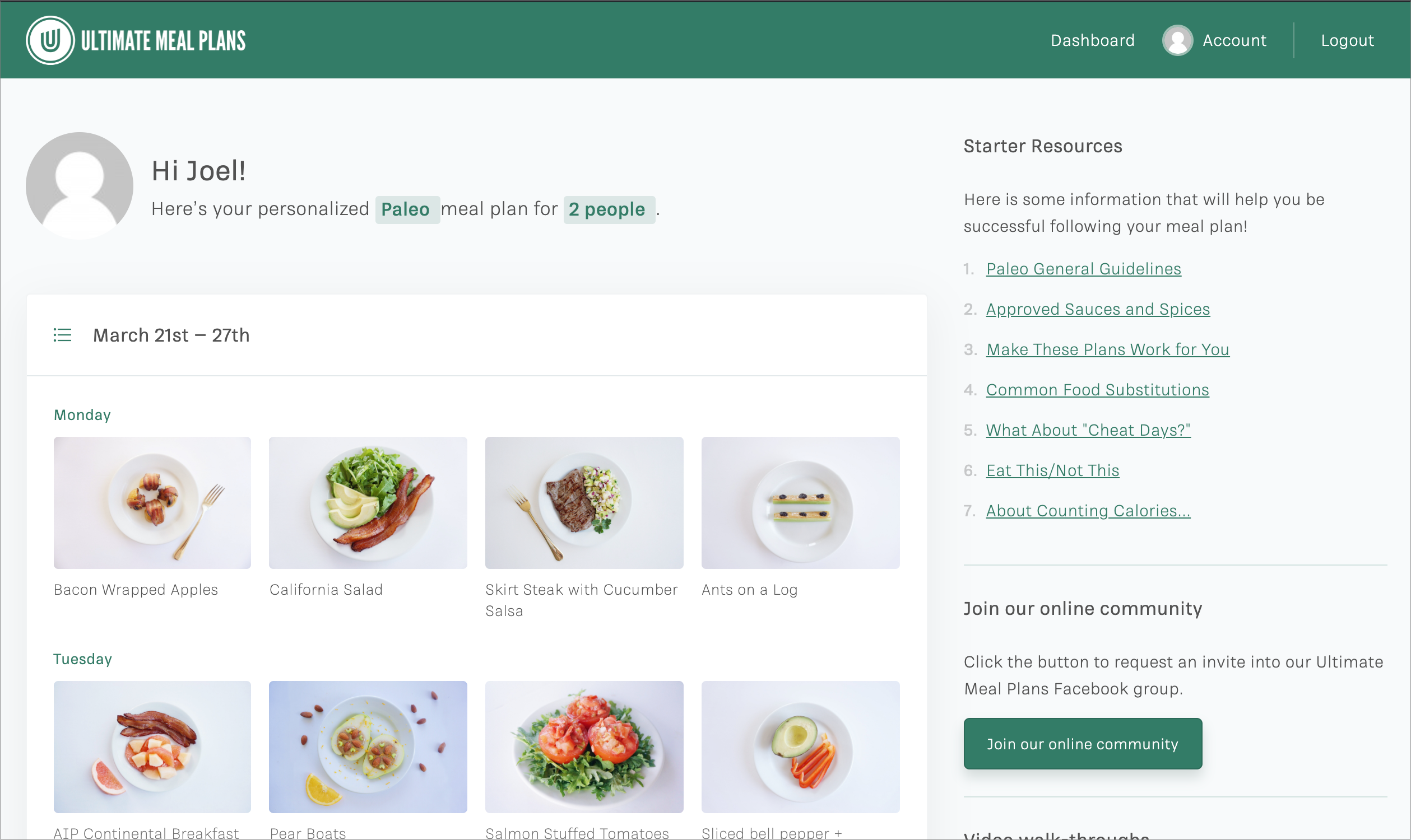 Find pricing, reviews and other details about Ultimate Meal Plans