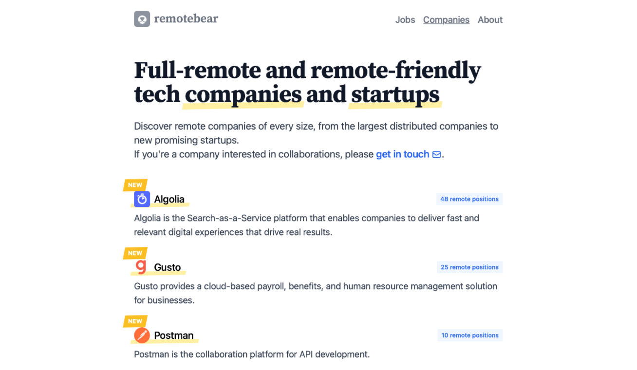 Get feedback from a vast remote working audience about Remotebear