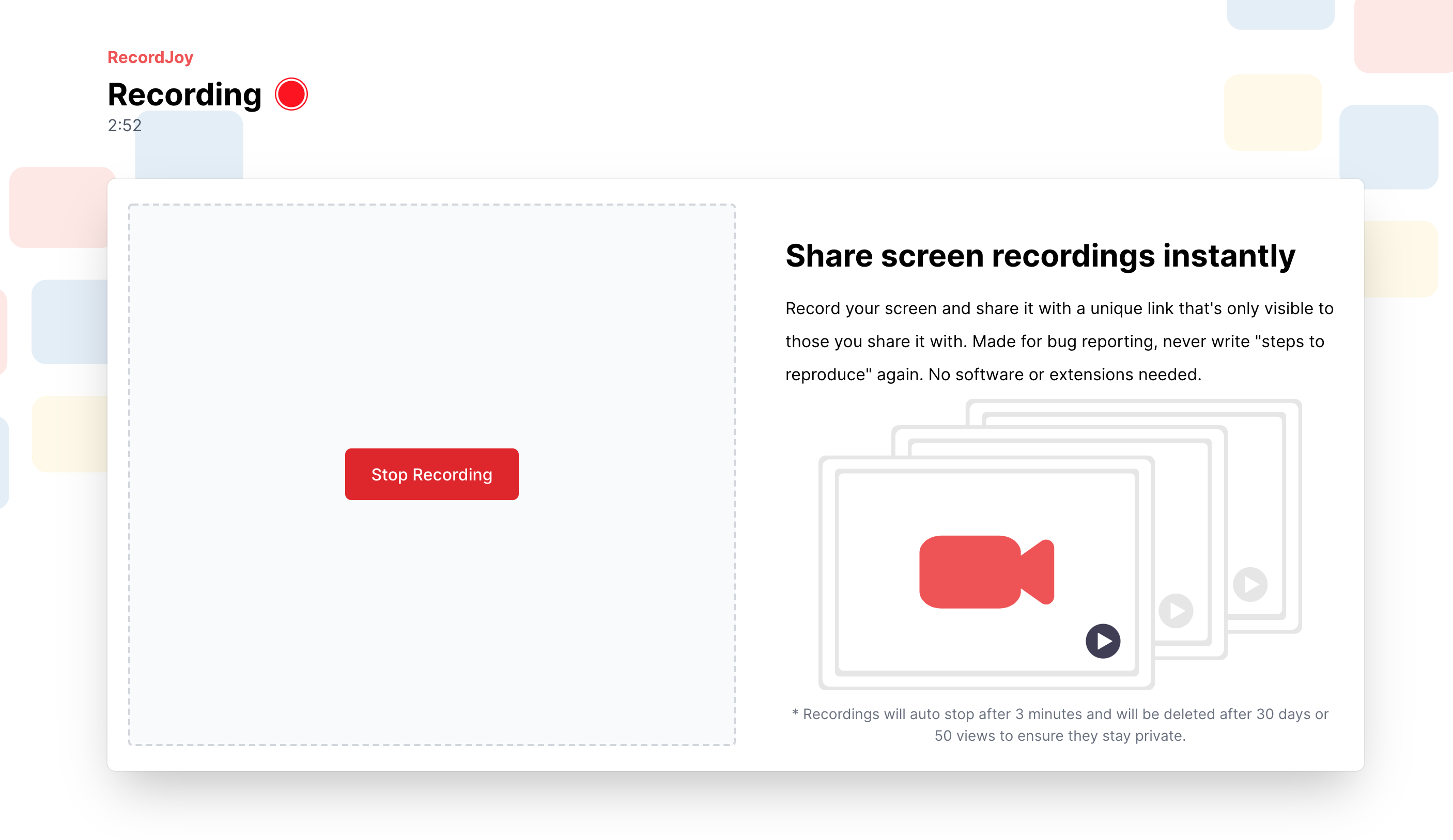 Get feedback from a vast remote working audience about RecordJoy