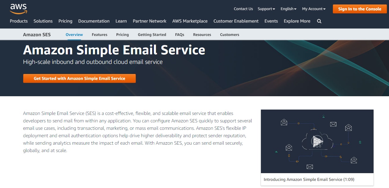 Find detailed information about Amazon SES