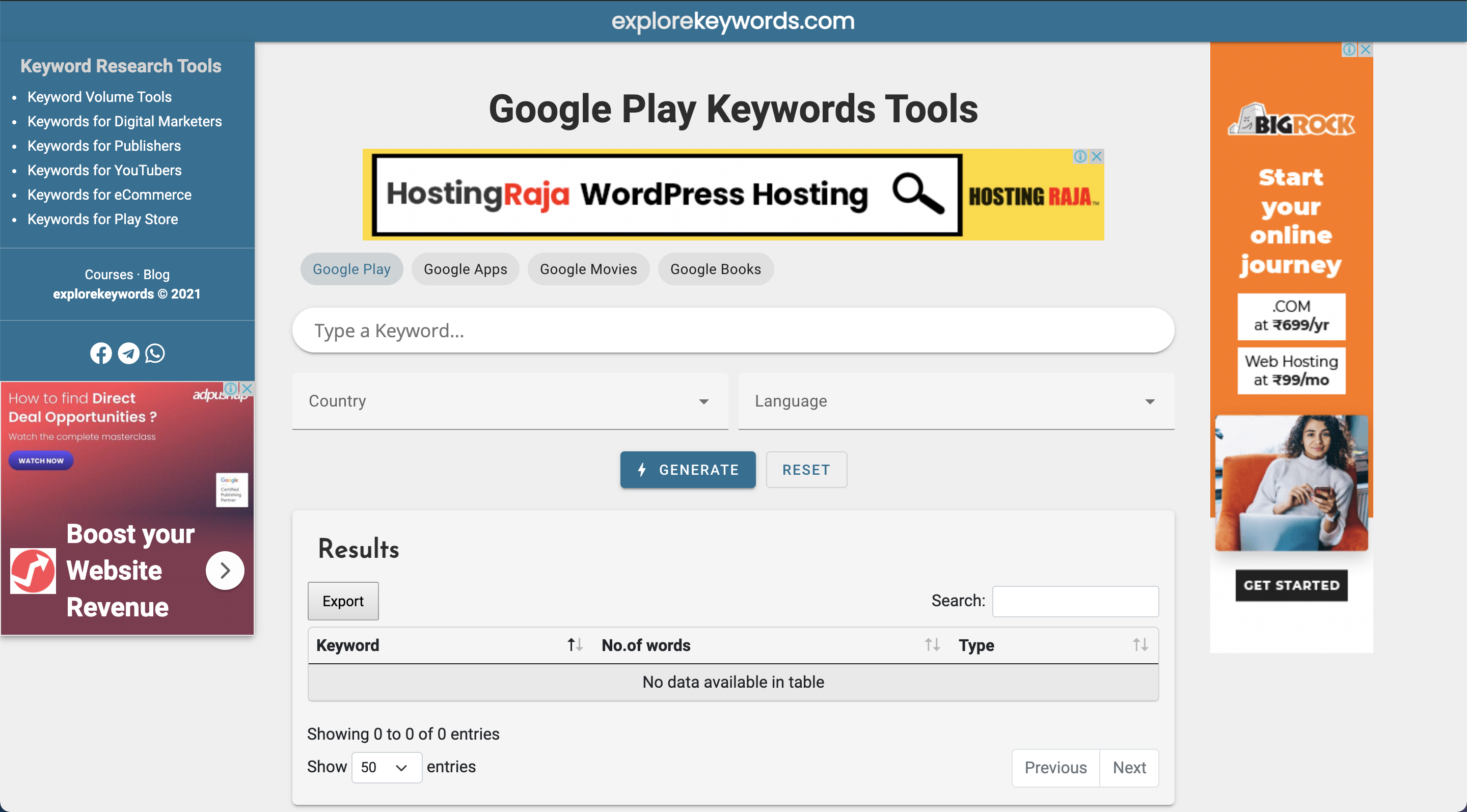 Find pricing, reviews and other details about Explore Keywords