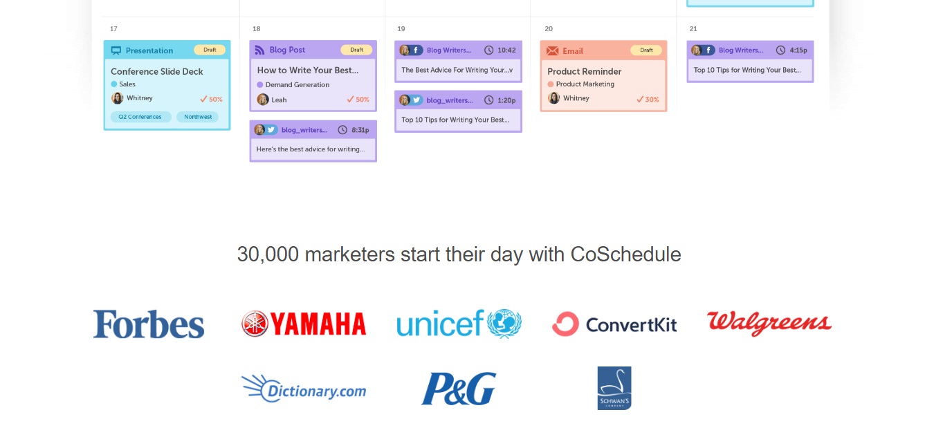 Get feedback from a vast remote working audience about CoSchedule