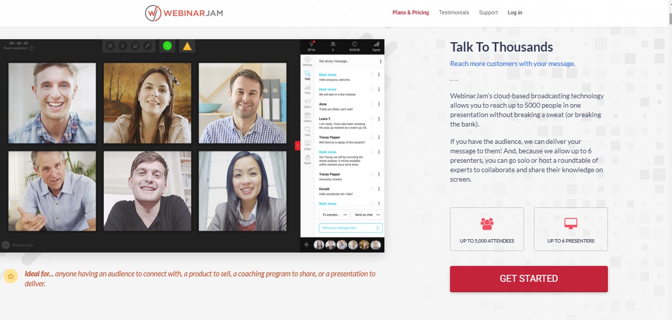 Get feedback from a vast remote working audience about WebinarJam 