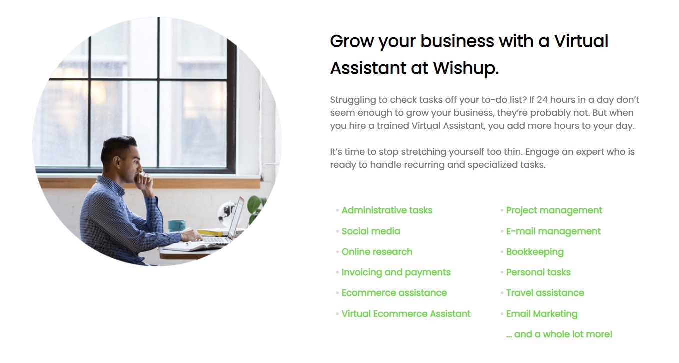 Get feedback from a vast remote working audience about Wishup