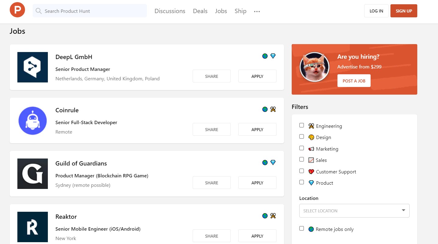 Find pricing, reviews and other details about Product Hunt