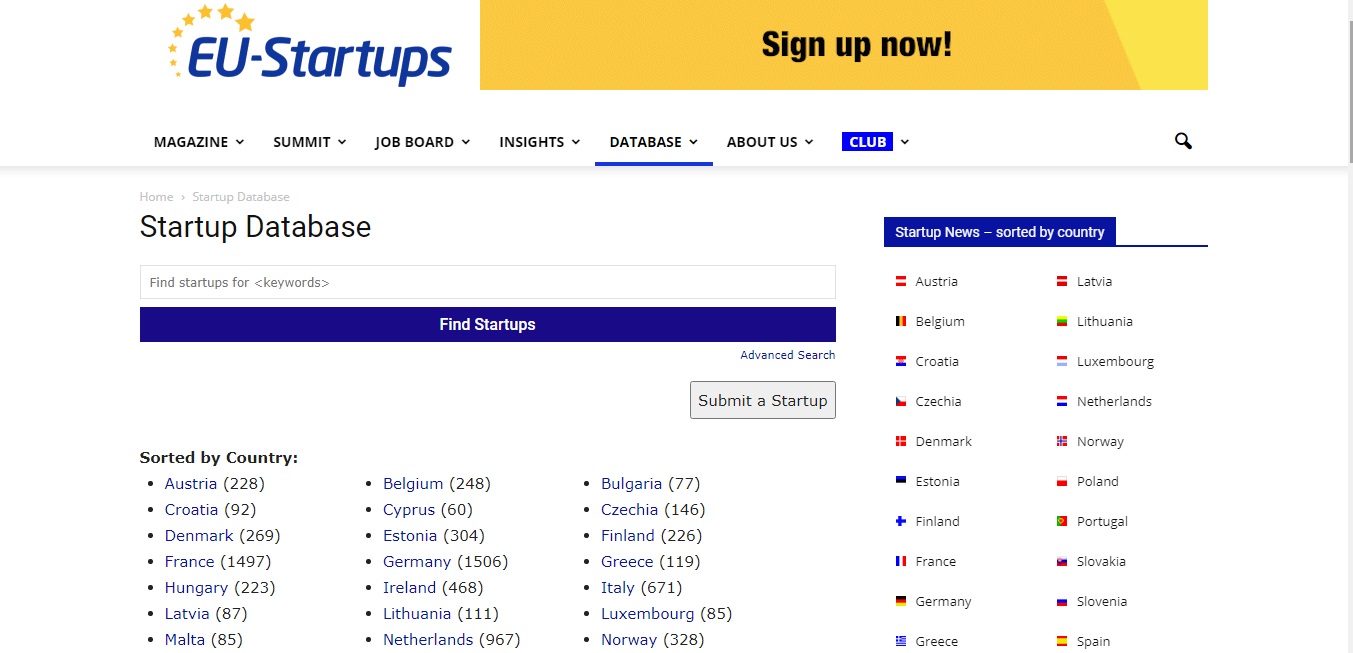 Find detailed information about EU-Startups