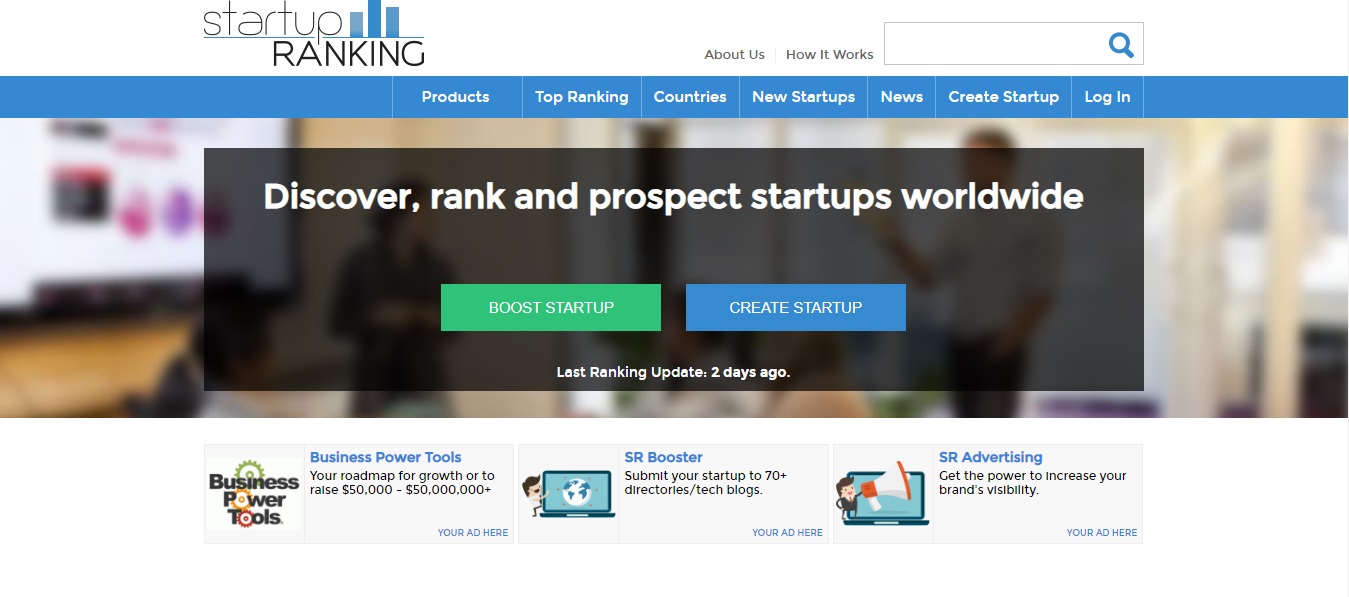 Find detailed information about StartupRanking