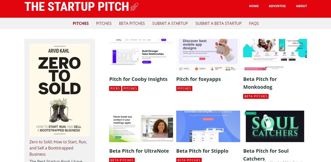 Find detailed information about The Startup Pitch