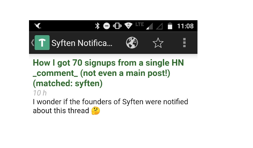 Get feedback from a vast remote working audience about Syften