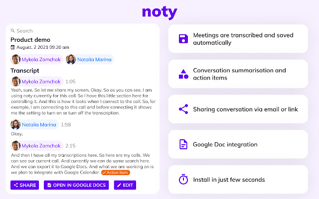 Get feedback from a vast remote working audience about Noty