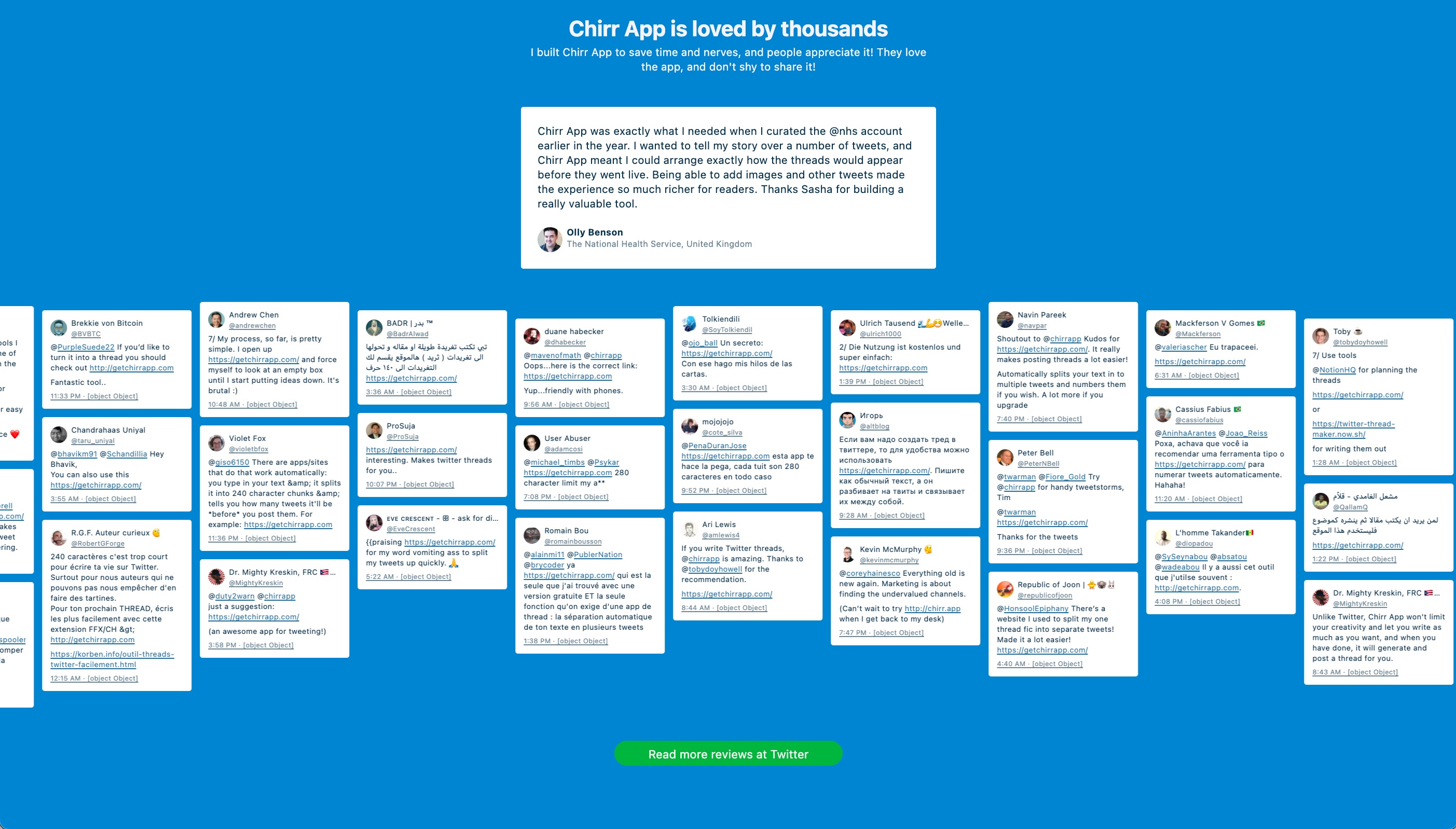 Find pricing, reviews and other details about Chirr App