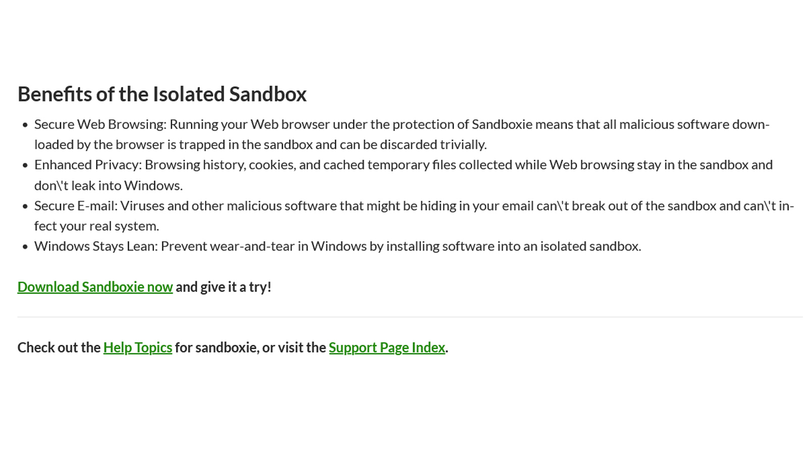 Get feedback from a vast remote working audience about Sandboxie
