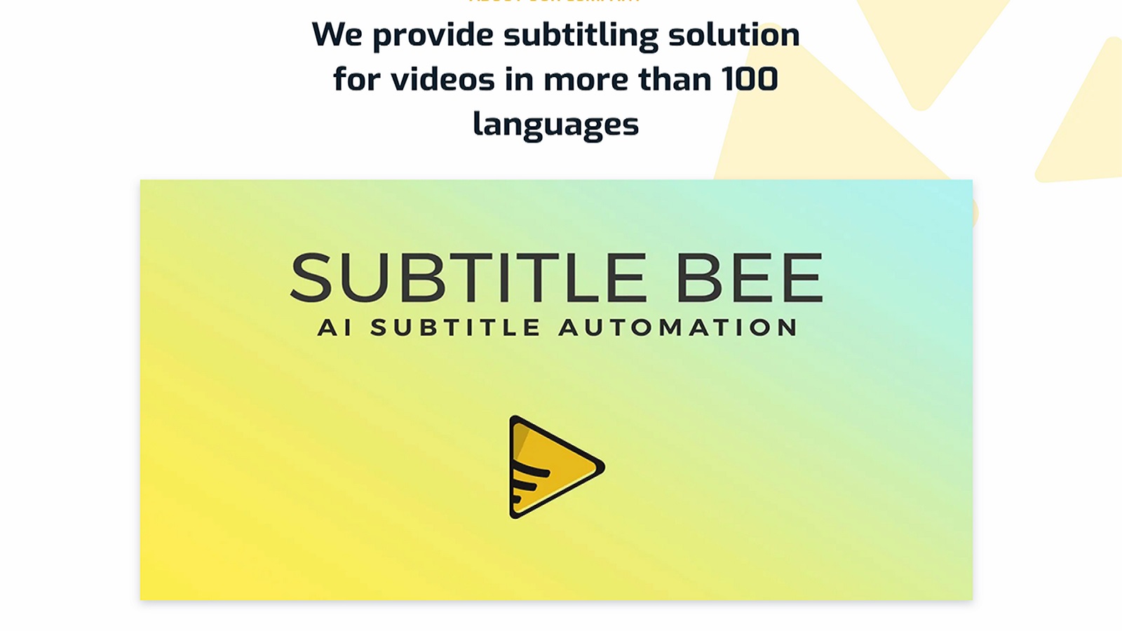 Find pricing, reviews and other details about SubtitleBee