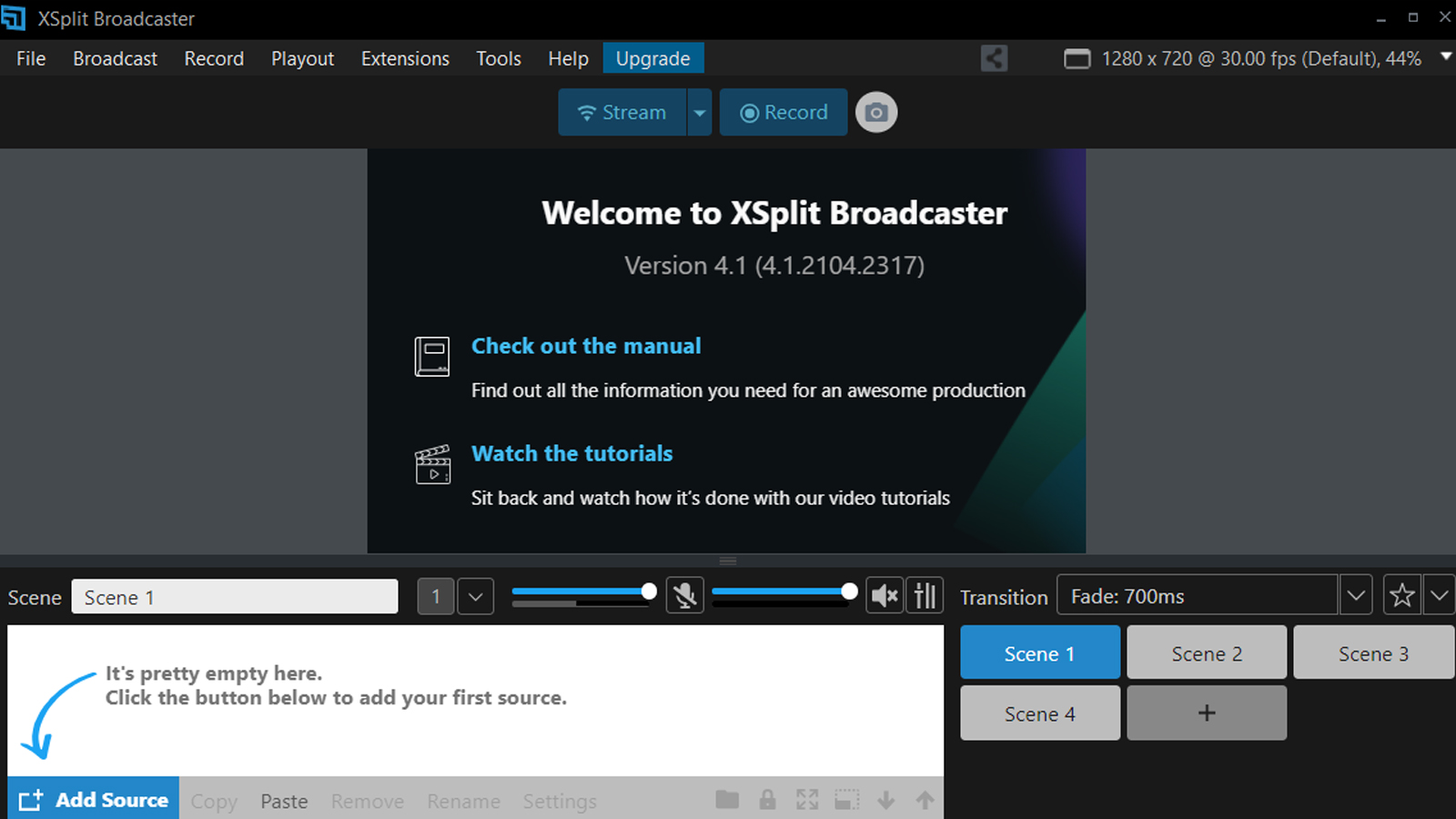 Find detailed information about XSplit Broadcaster