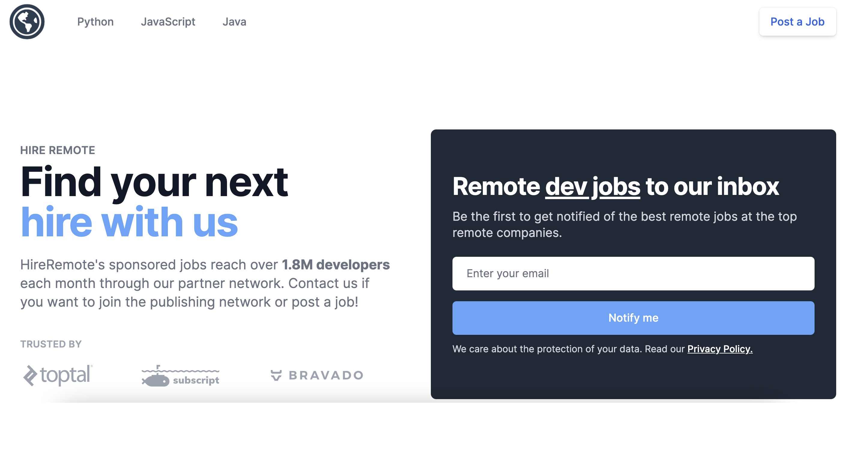 Detailed reviews and information for remote teams HireRemote.io
