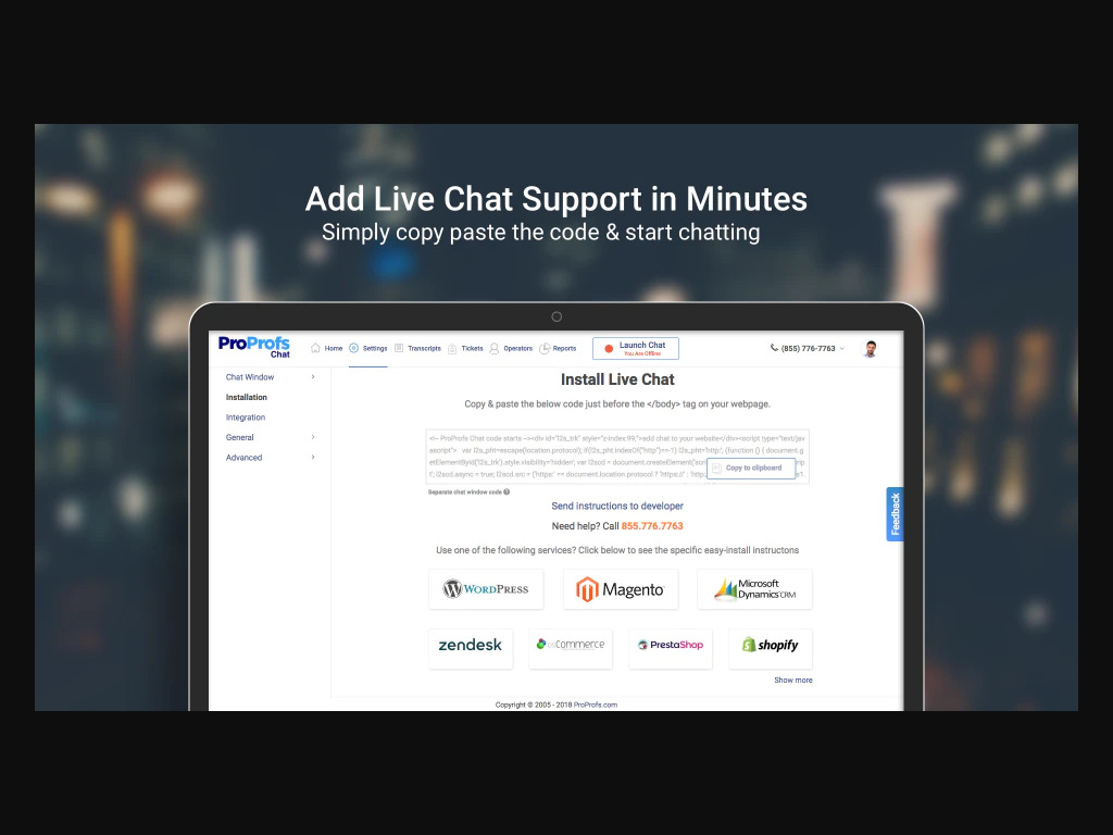 Find detailed information about ProProfs Chat