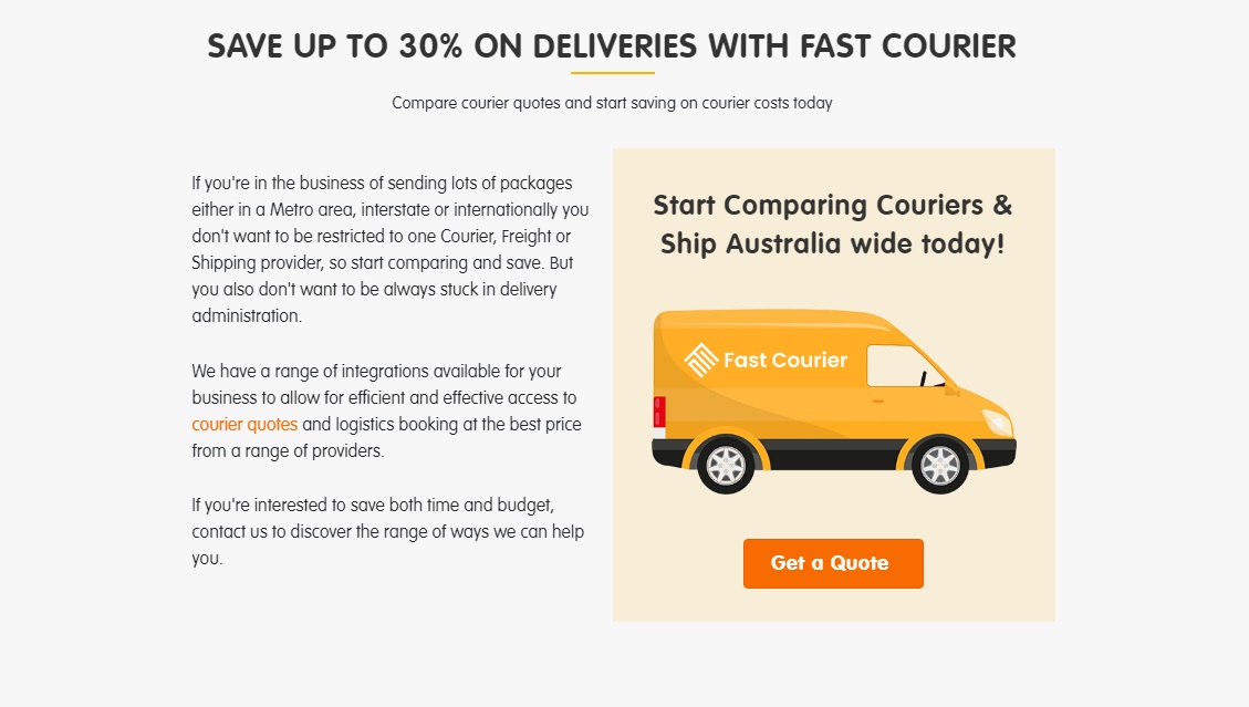 Find pricing, reviews and other details about Fast Courier