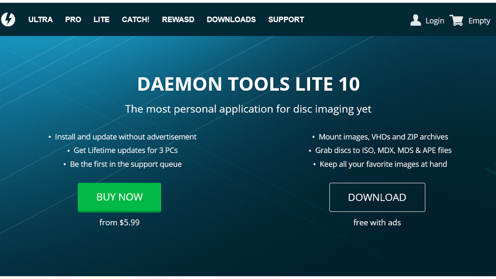 Find detailed information about Daemon Tools Lite