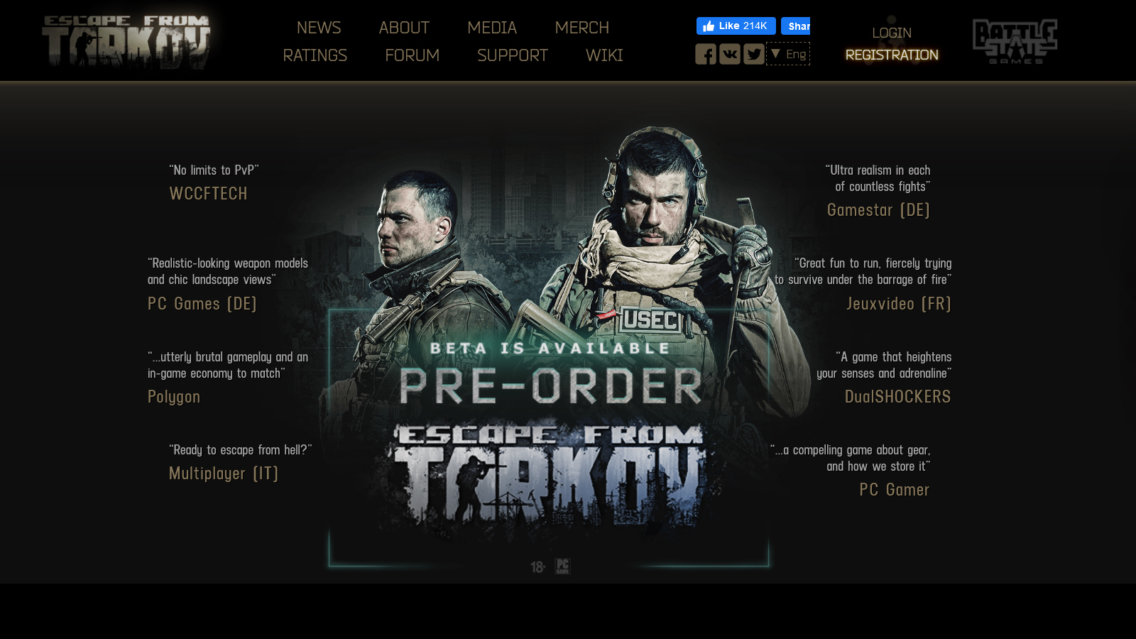 Find detailed information about Escape from Tarkov