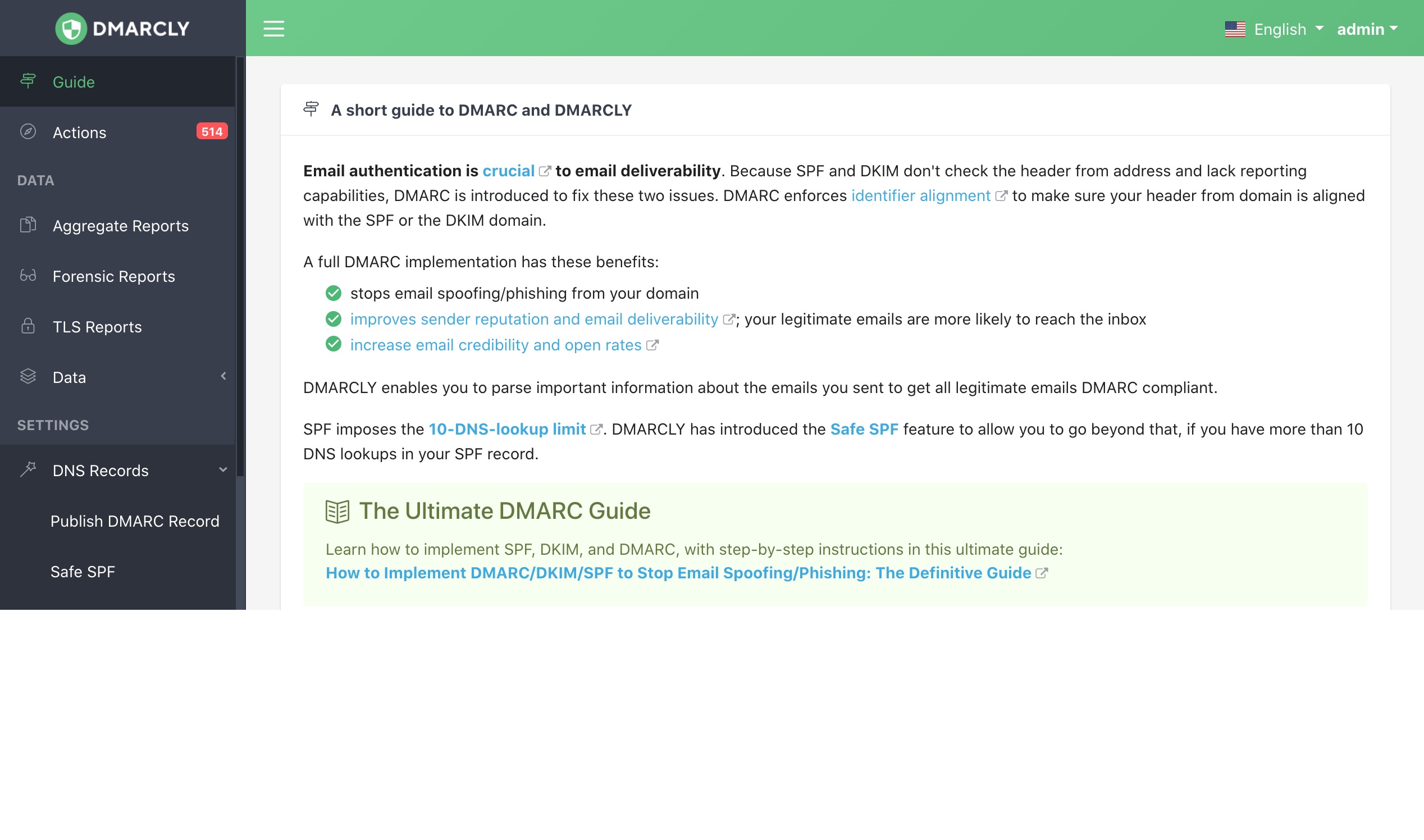 Find detailed information about DMARCLY