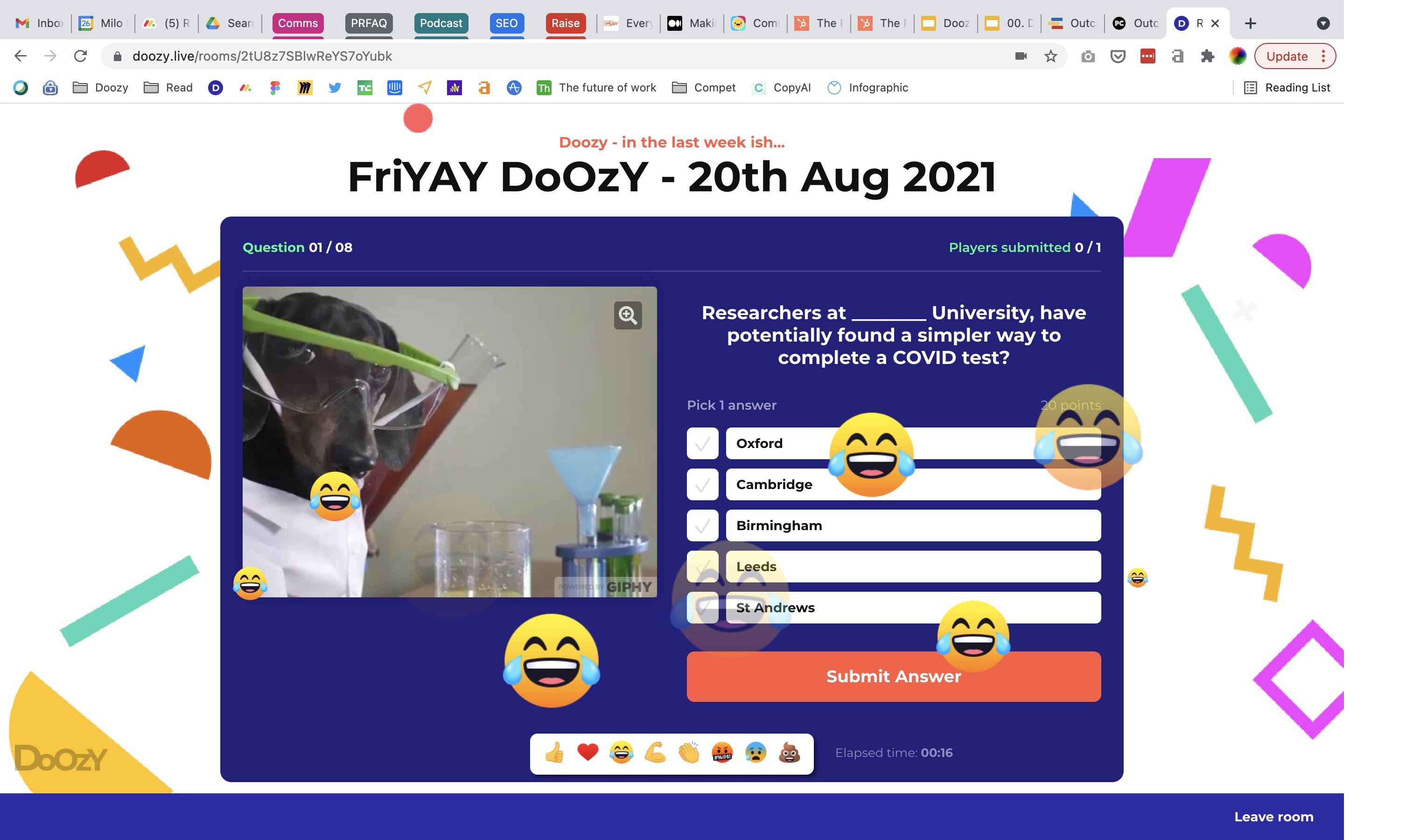 Get feedback from a vast remote working audience about DOOZY