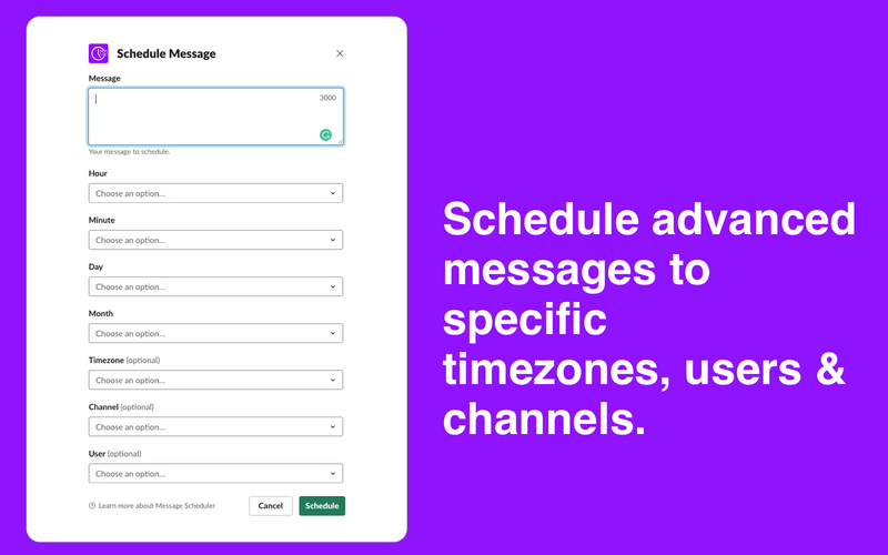 Find pricing, reviews and other details about Slack Scheduler