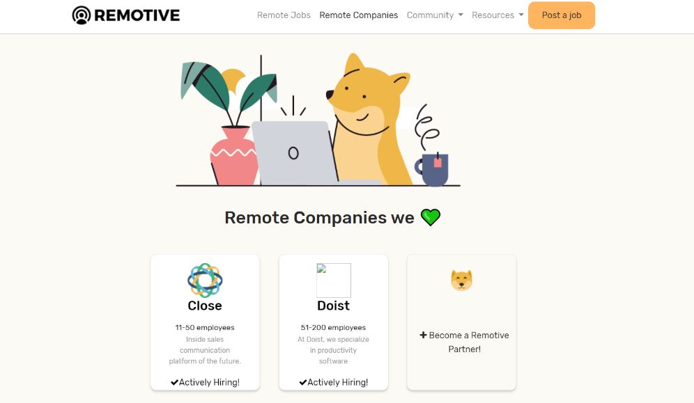 Get feedback from a vast remote working audience about Remotive