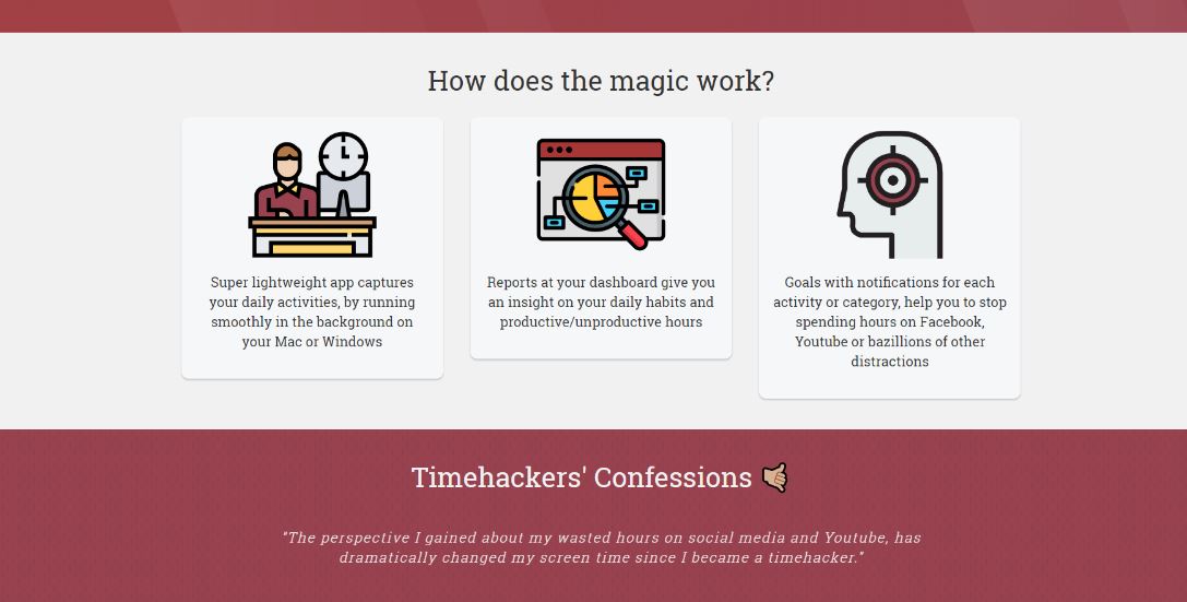 Get feedback from a vast remote working audience about Timehacker