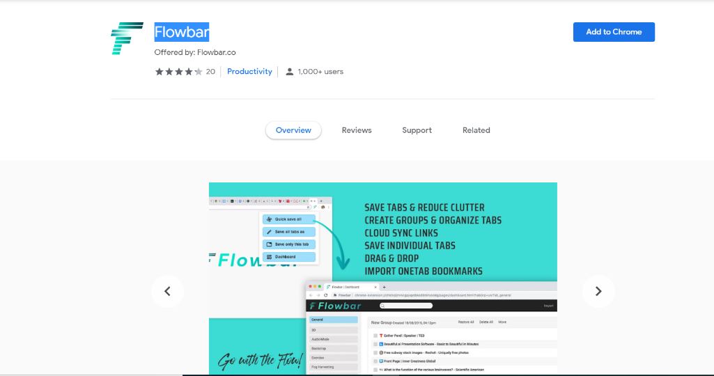 Find detailed information about Flowbar