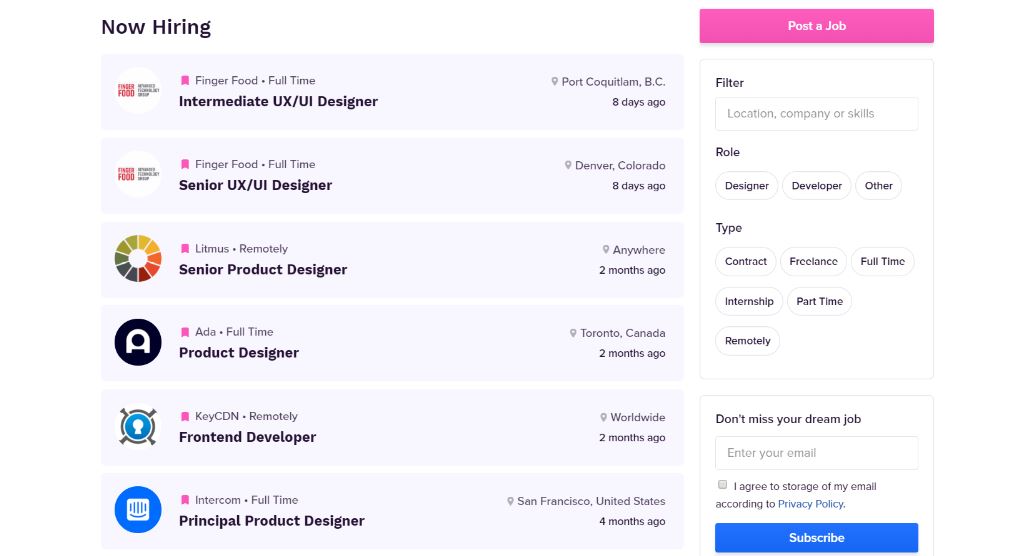 Get feedback from a vast remote working audience about  Jobs by Designmodo