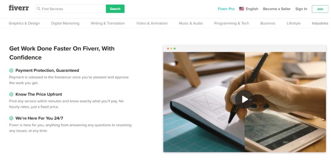 Get feedback from a vast remote working audience about Fiverr