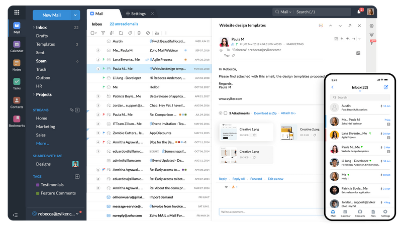 Get feedback from a vast remote working audience about Zoho Mail