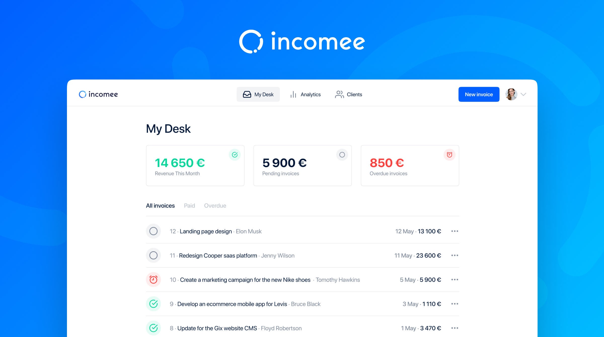 Get feedback from a vast remote working audience about Incomee