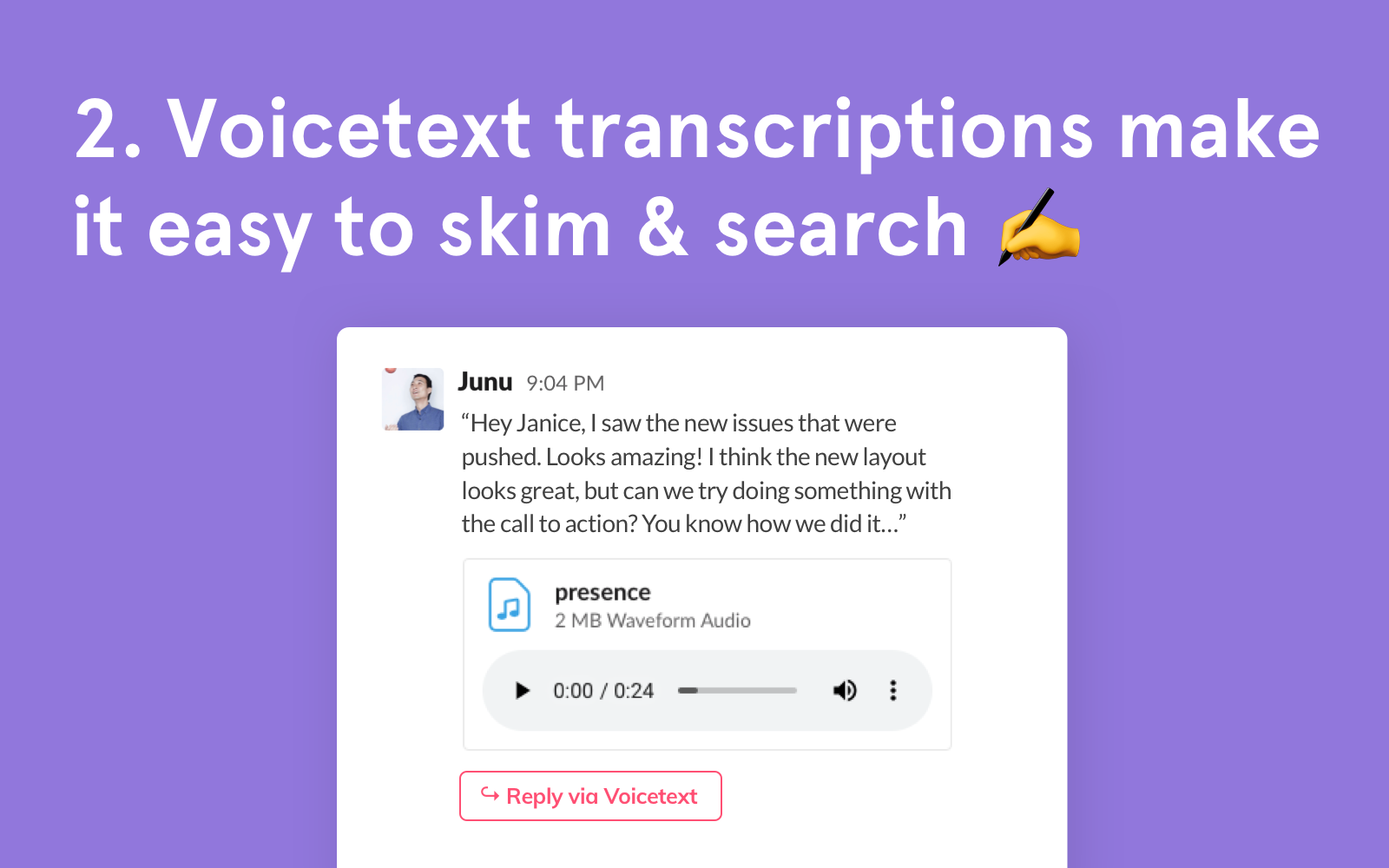 Get feedback from a vast remote working audience about VoiceText