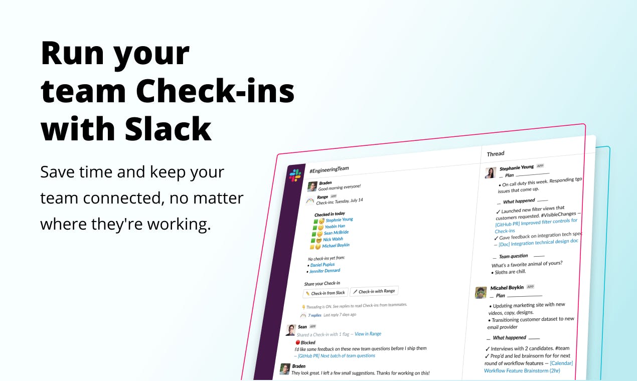 Find detailed information about Range App for Slack