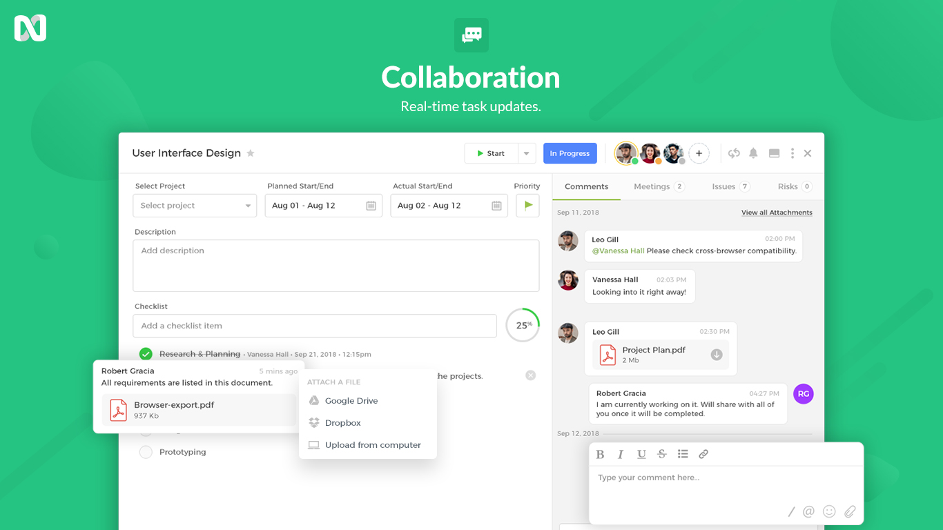 Get feedback from a vast remote working audience about nTask