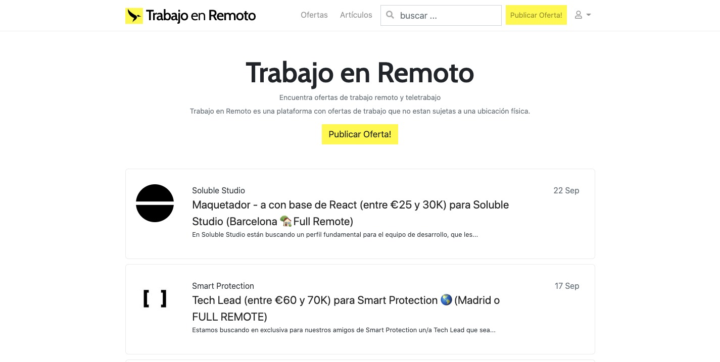 Find detailed information about Trabajo en Remoto