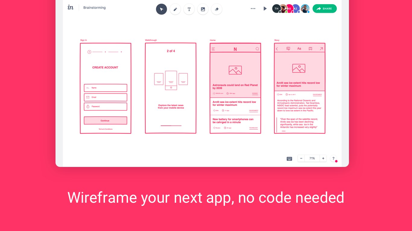 Detailed reviews and information for remote teams Invision Freehand
