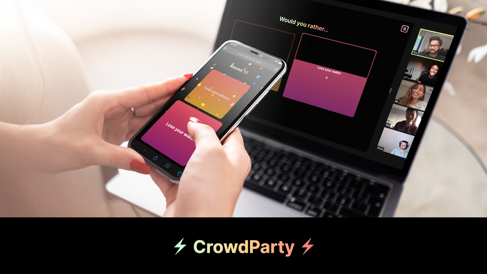 Get feedback from a vast remote working audience about CrowdParty