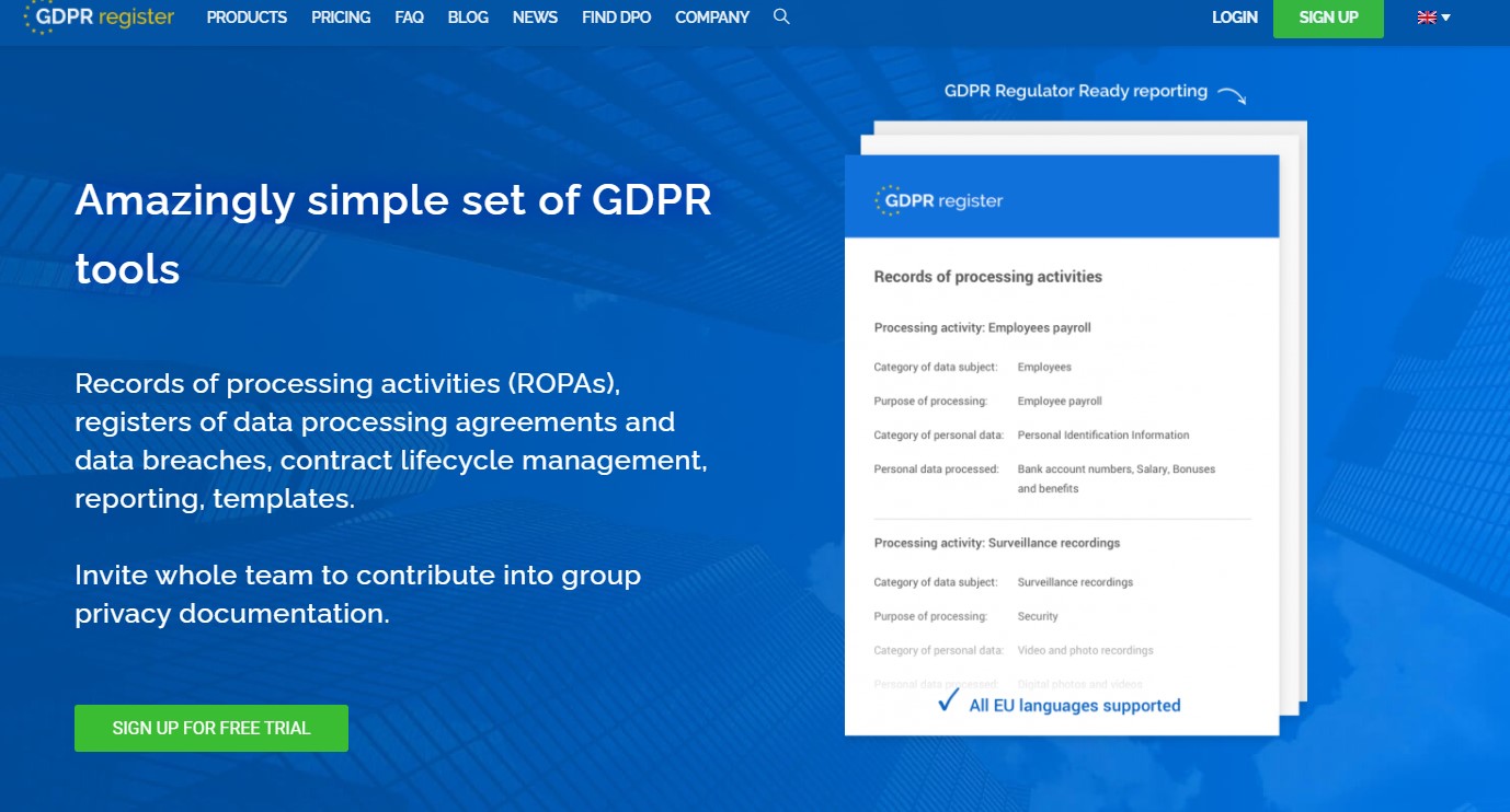 Get feedback from a vast remote working audience about GDPR Register