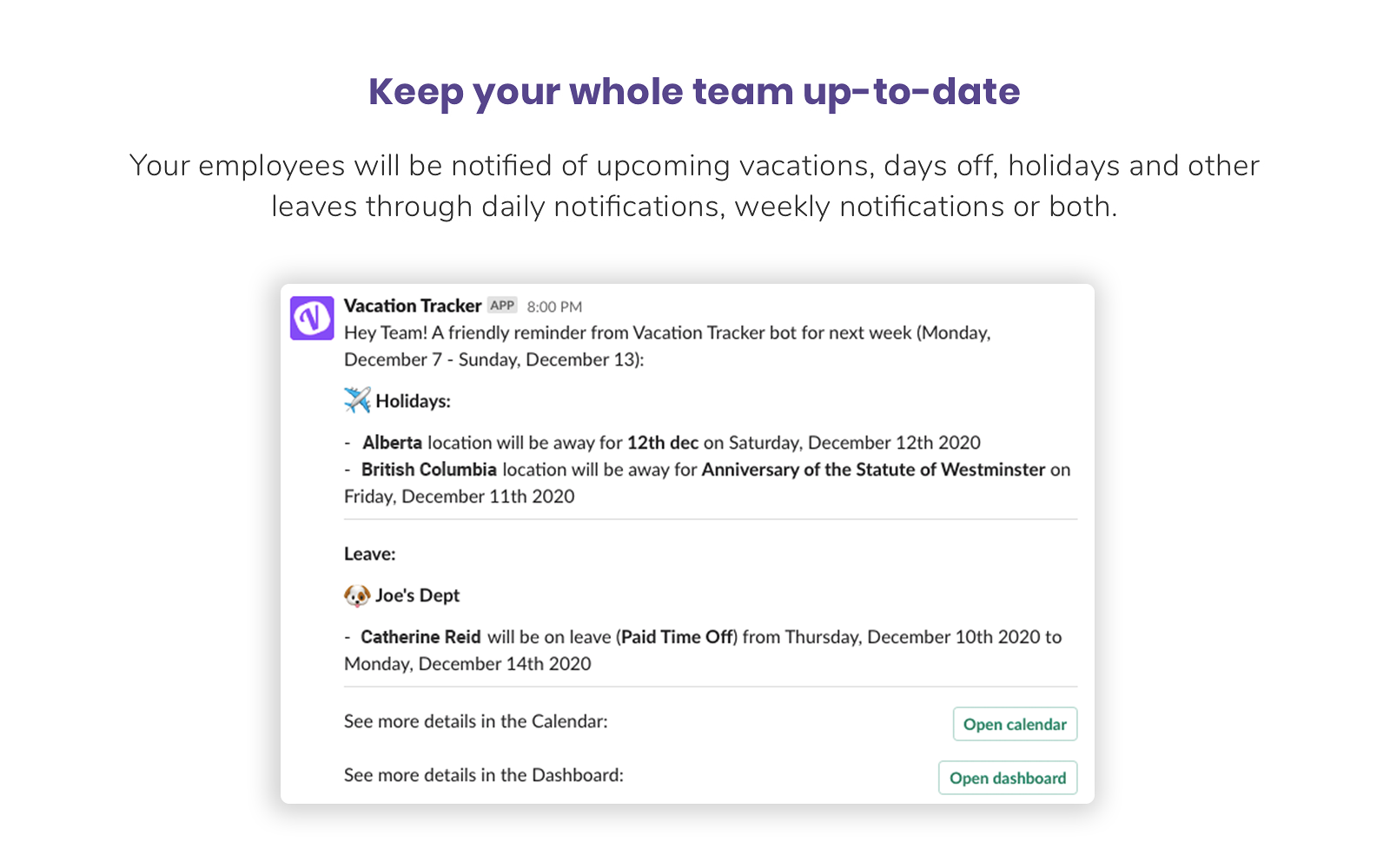 Detailed reviews and information for remote teams Vacation Tracker