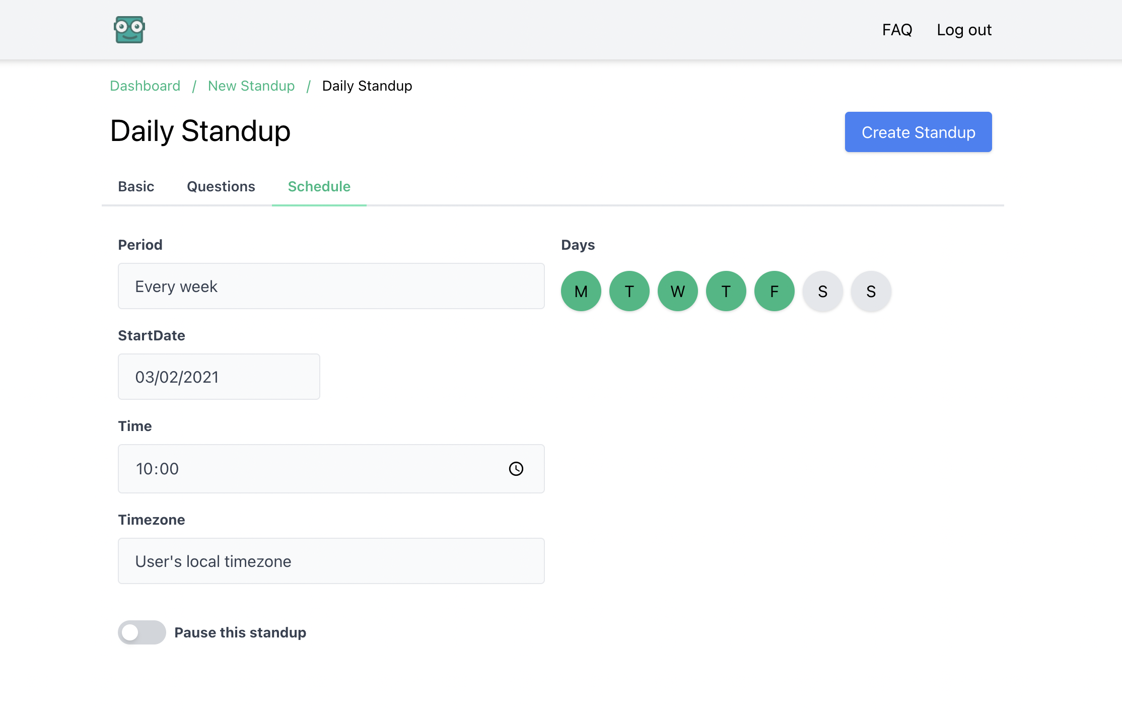 Find pricing, reviews and other details about StandupBuddy